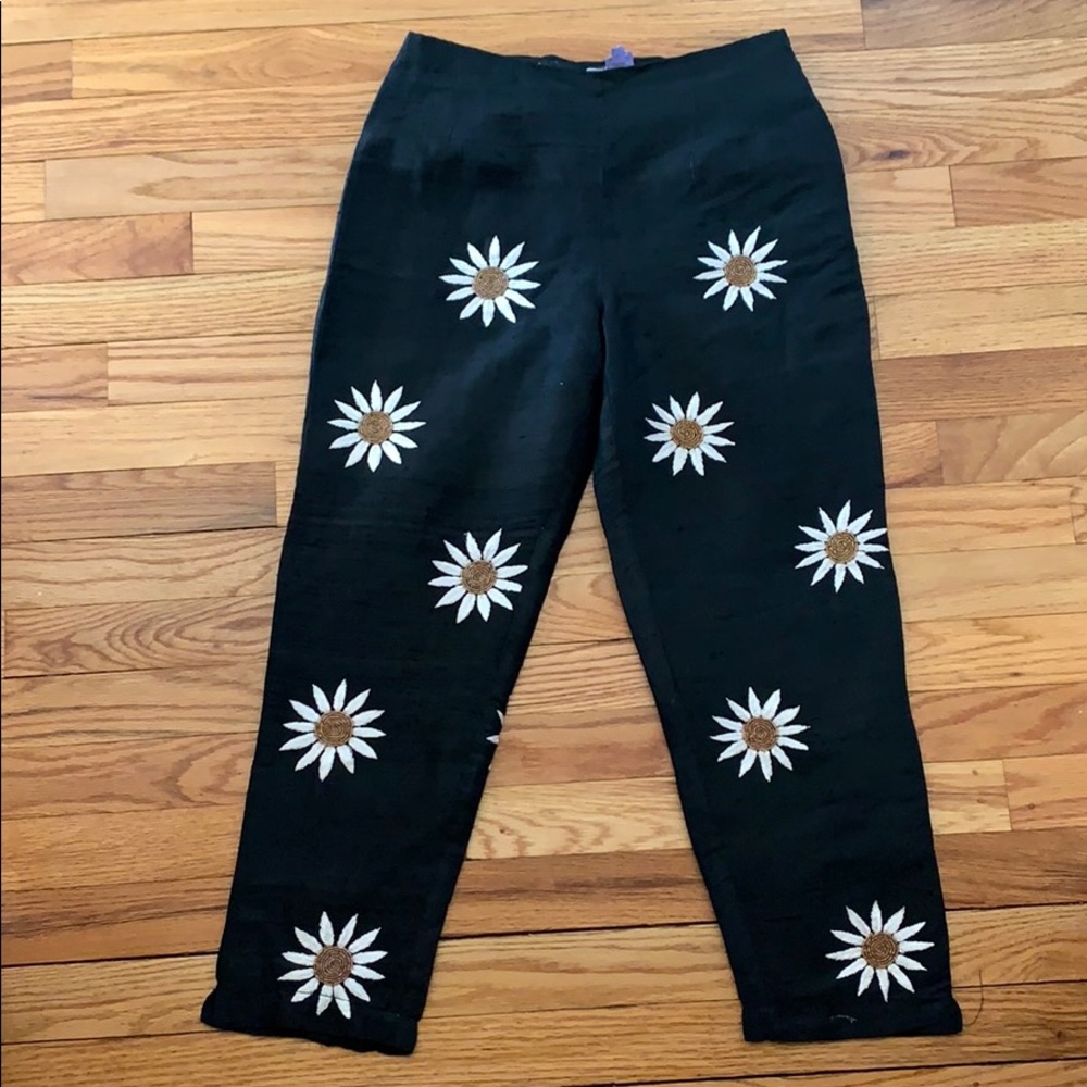 Vintage high waisted silk pants
